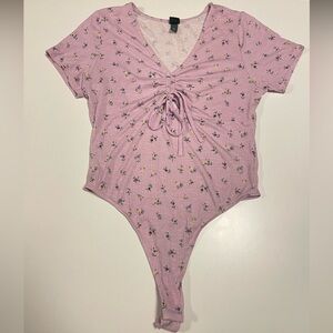 Wild Fable Lavender Floral Bodysuit